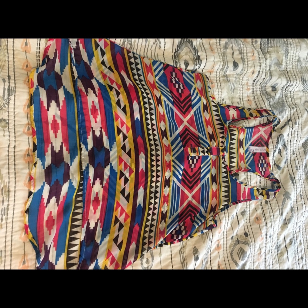 Francesca’s tribal print tank top - Picture 2 of 7